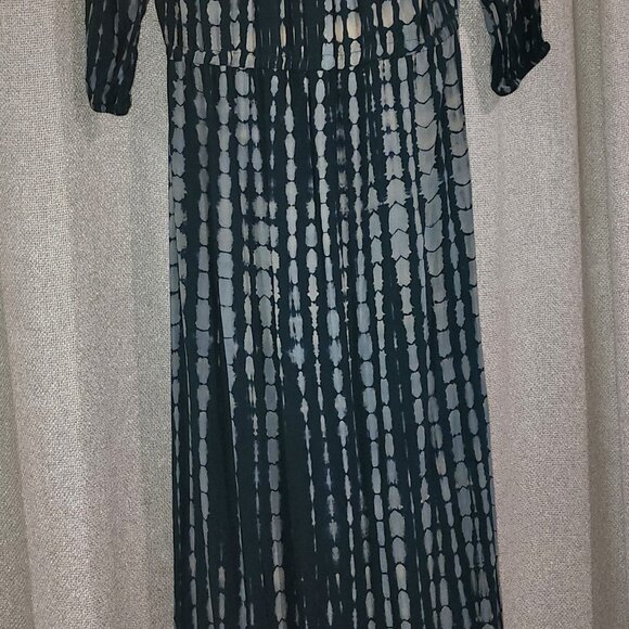 Island Paradise Women's Maxi Dress Tye Dye Look Blue Green Hues Size XS - Picture 2 of 4